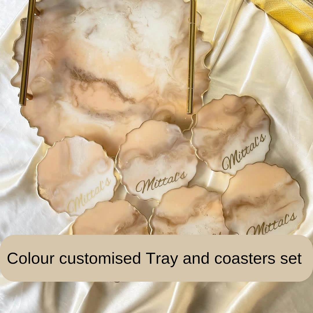 Tray and coasters set 